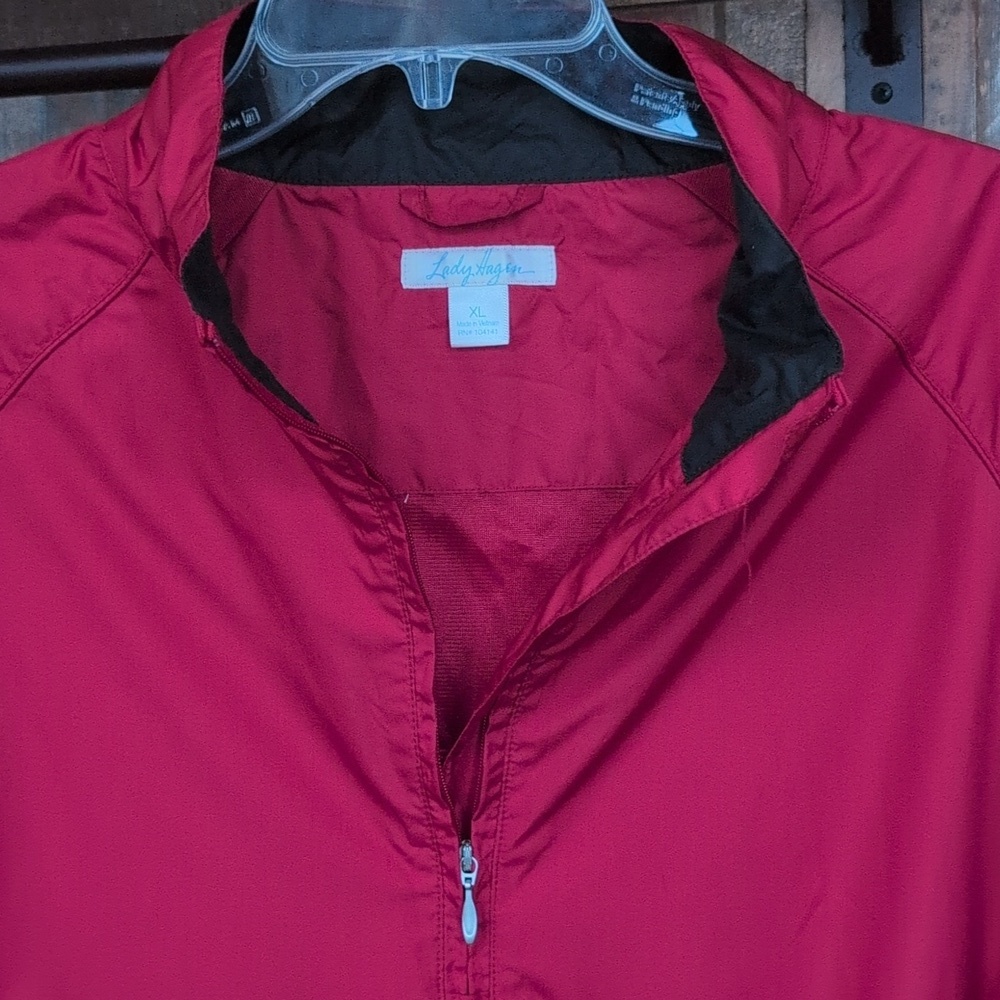 Lady Hagen Red Lightweight Golf Jacket Windbreaker - Women's XL - Picture 3 of 6